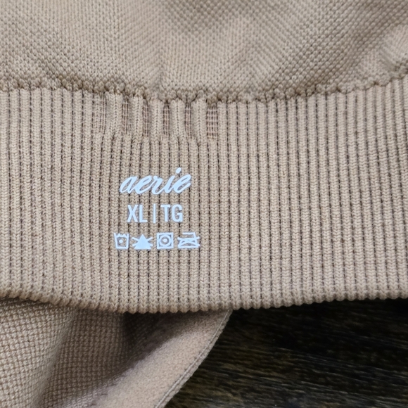Aerie Tan Seamless Ribbed Ring Plunge Bralette Size XL - Picture 6 of 6